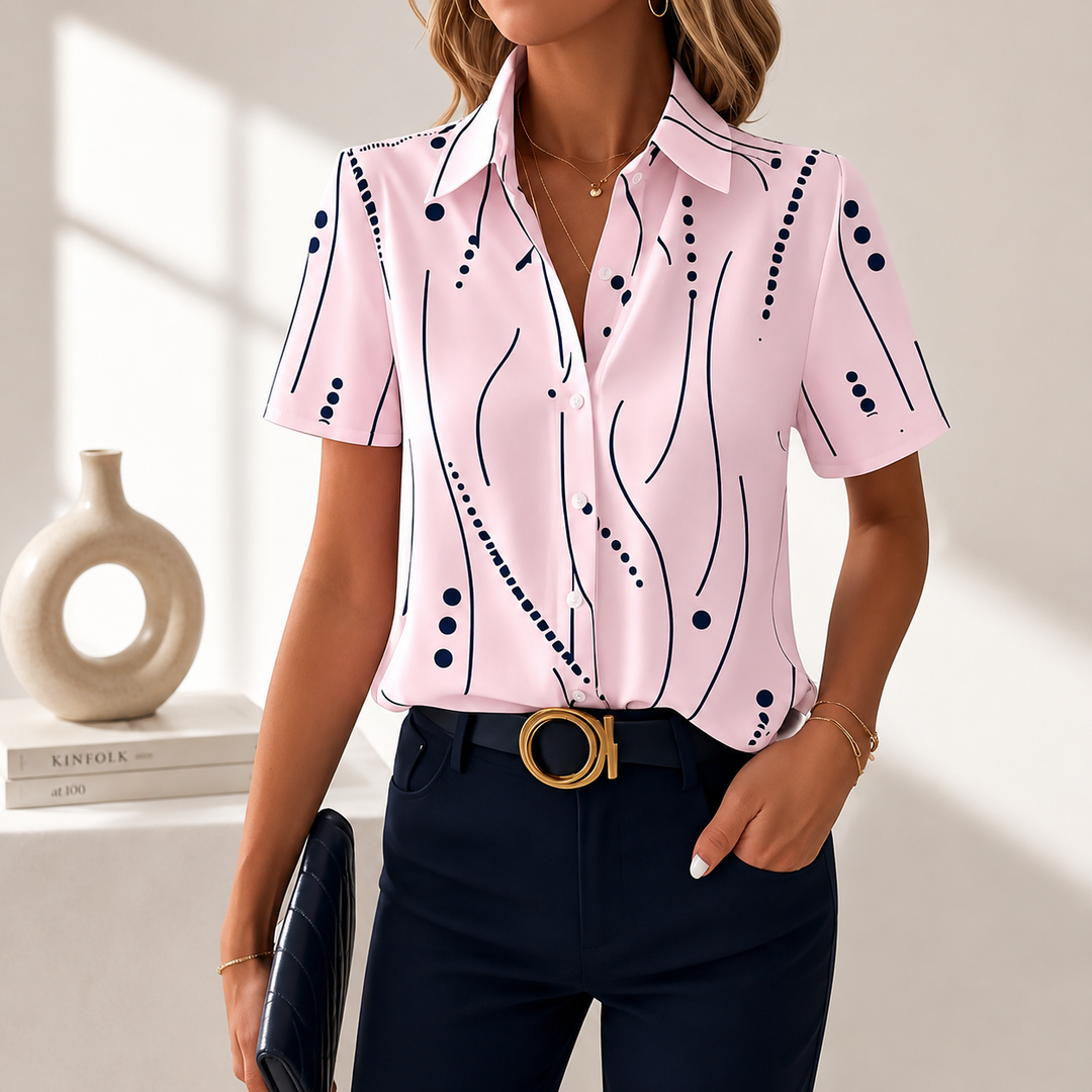 Edith | Blusa con estampado abstracto
