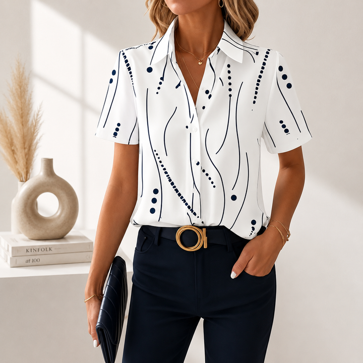 Edith | Blusa con estampado abstracto