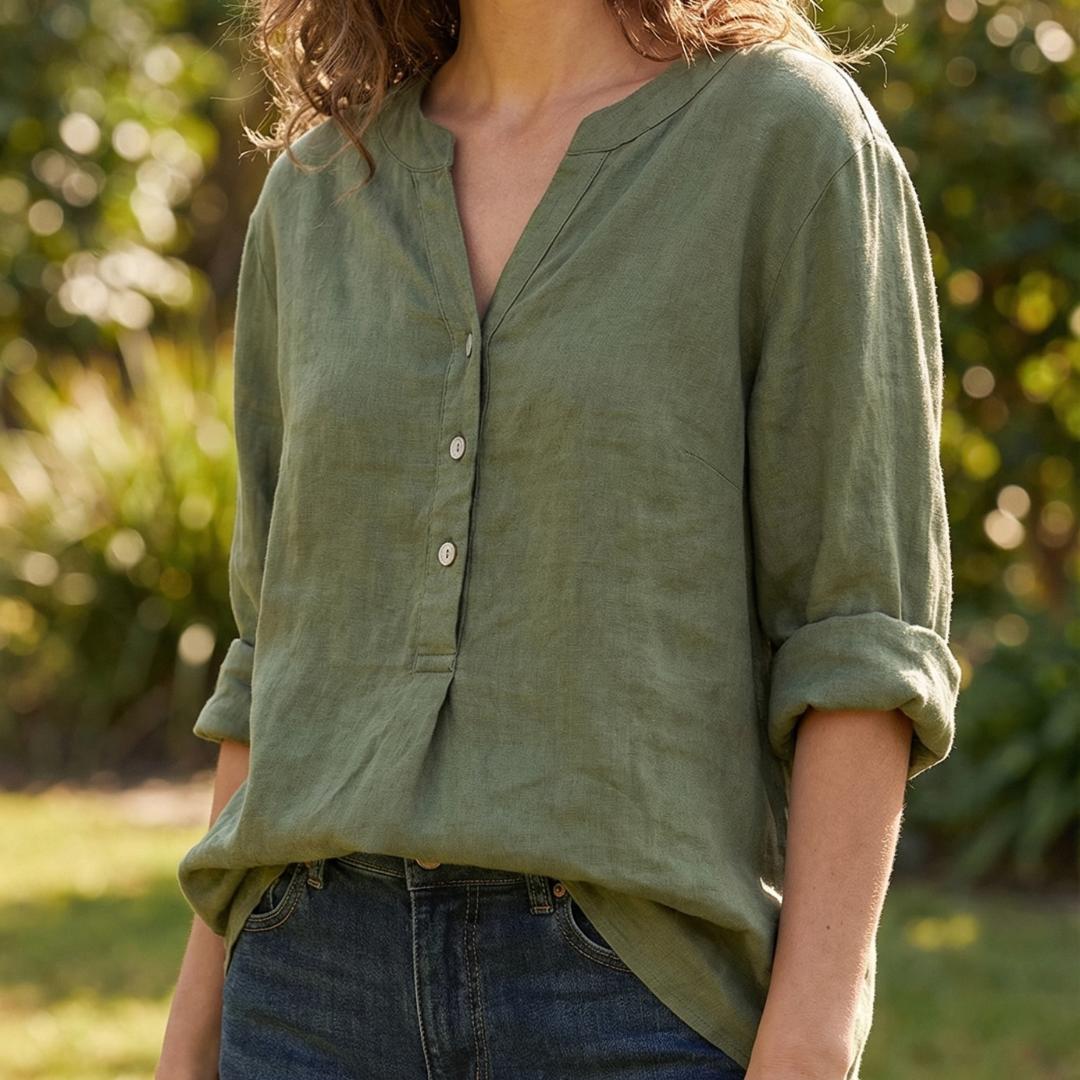 Cinthia | Blusa camisera con escote en V