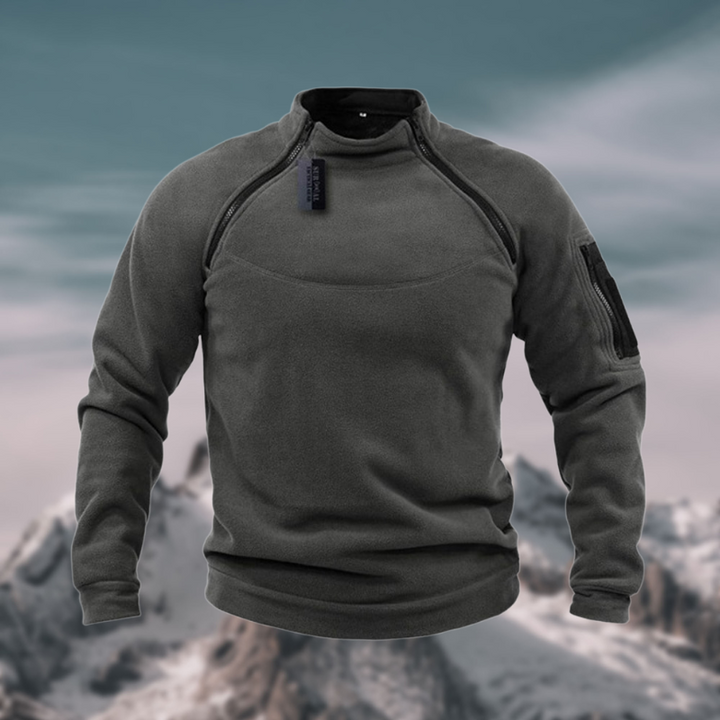 Huenchuleo | Pullover con cuello alto y cierre corto