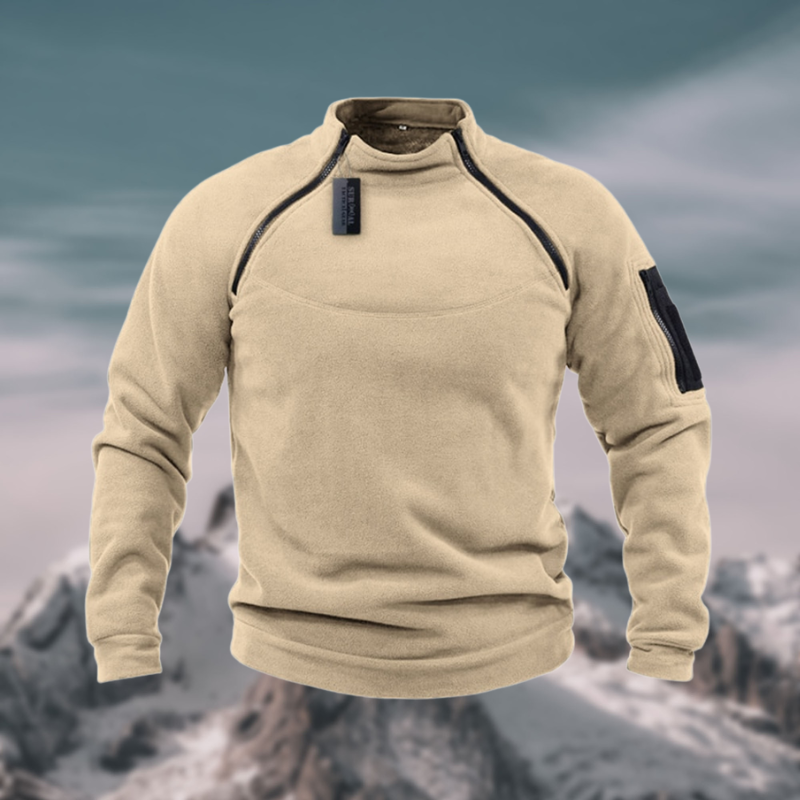 Huenchuleo | Pullover con cuello alto y cierre corto