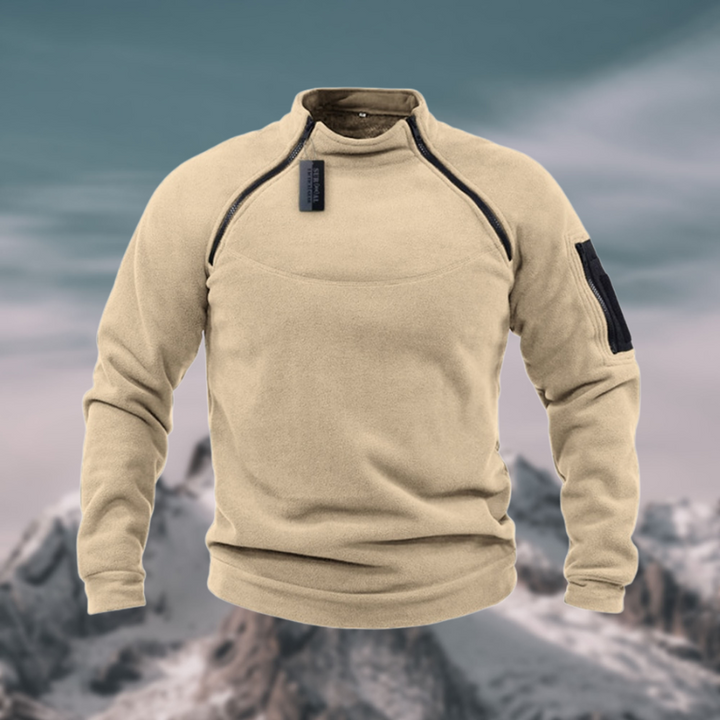 Huenchuleo | Pullover con cuello alto y cierre corto