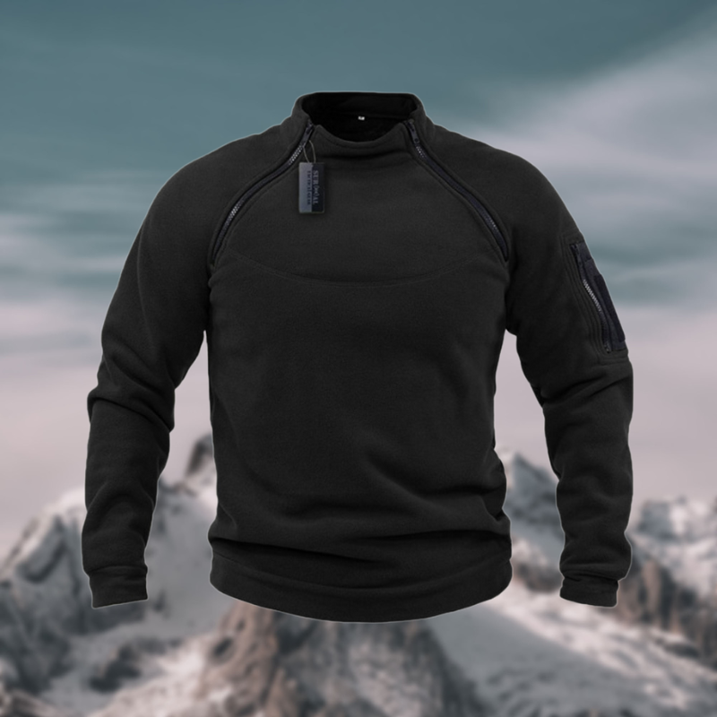 Huenchuleo | Pullover con cuello alto y cierre corto