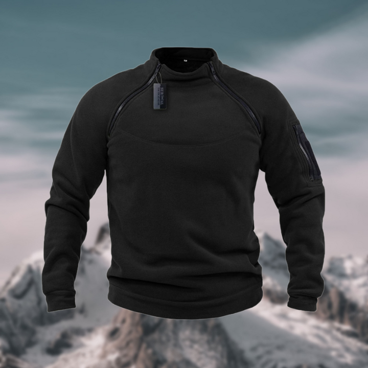 Huenchuleo | Pullover con cuello alto y cierre corto