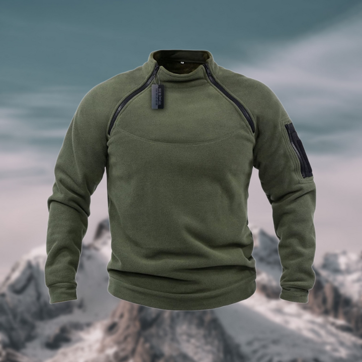 Huenchuleo | Pullover con cuello alto y cierre corto