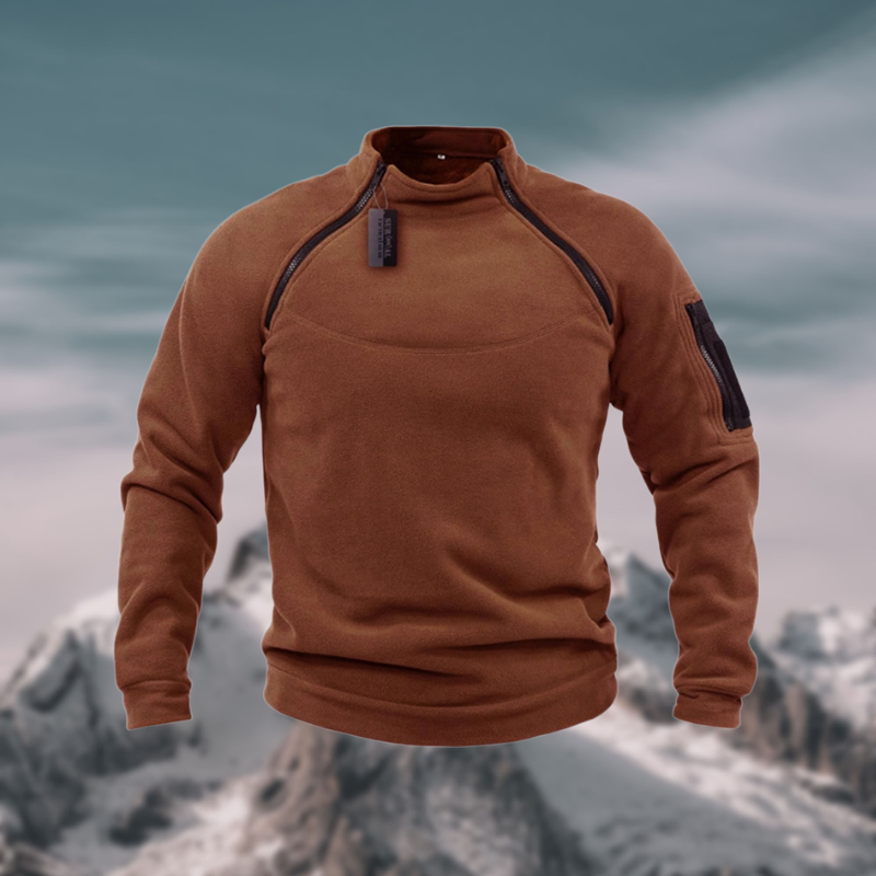 Huenchuleo | Pullover con cuello alto y cierre corto