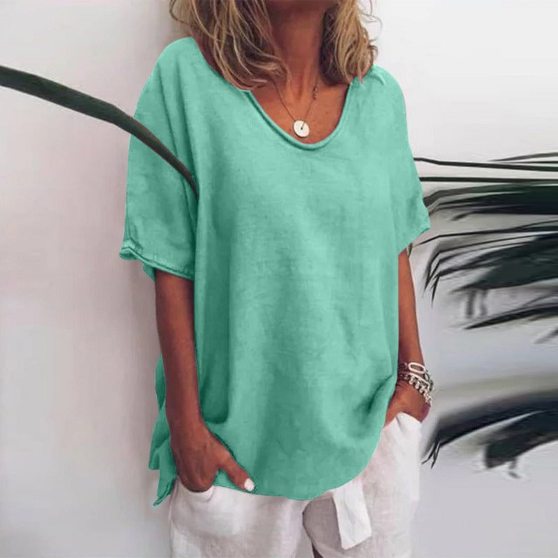 Araceli | Blusa de escote en V manga corta