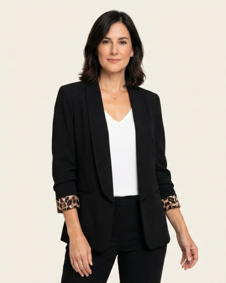 Rosa Elena | Blazer forrado en animal print