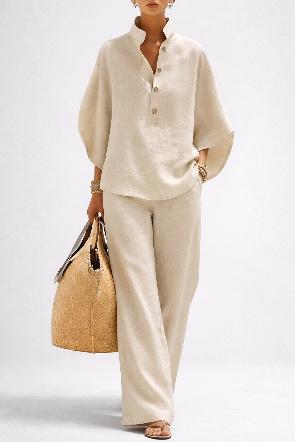 Ornella | Conjunto elegante de dos piezas pierna ancha