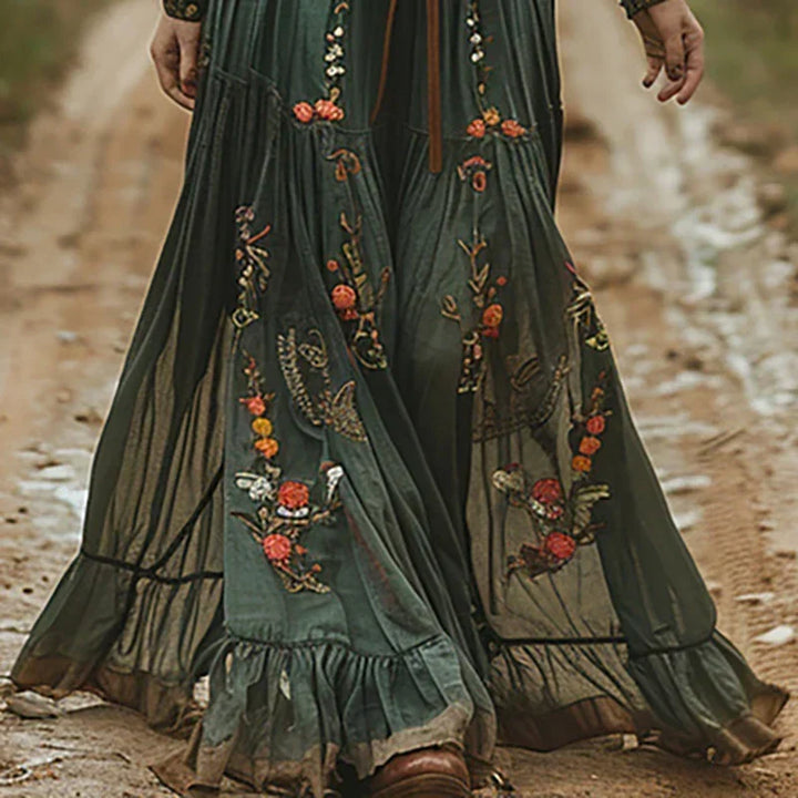 Isis | Vestido largo bordado