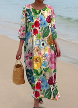 Yanella | Vestido floral manga corta