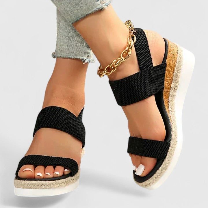 Evelyn | Sandalias con plataforma de yute