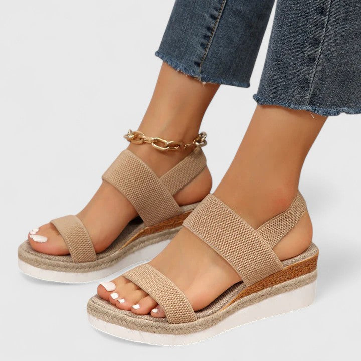 Evelyn | Sandalias con plataforma de yute