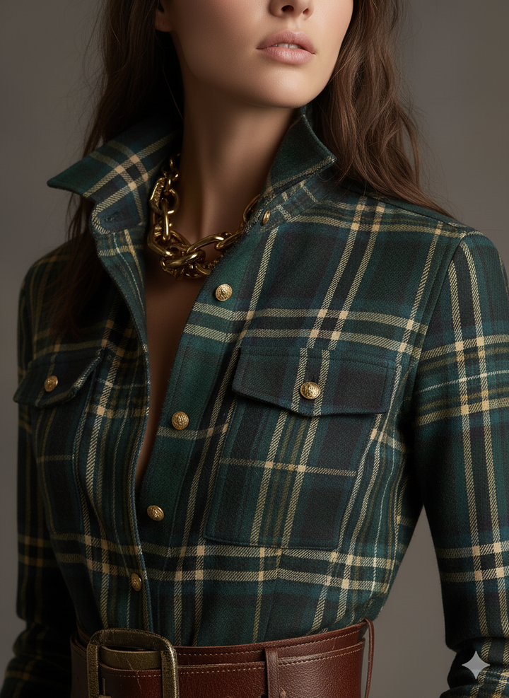 Pilmaiquén | Vestido camisero largo con cinturón