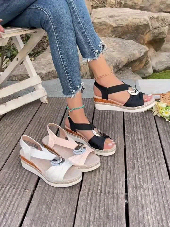 Inés | Sandalias con plataforma de cuerda trenzada