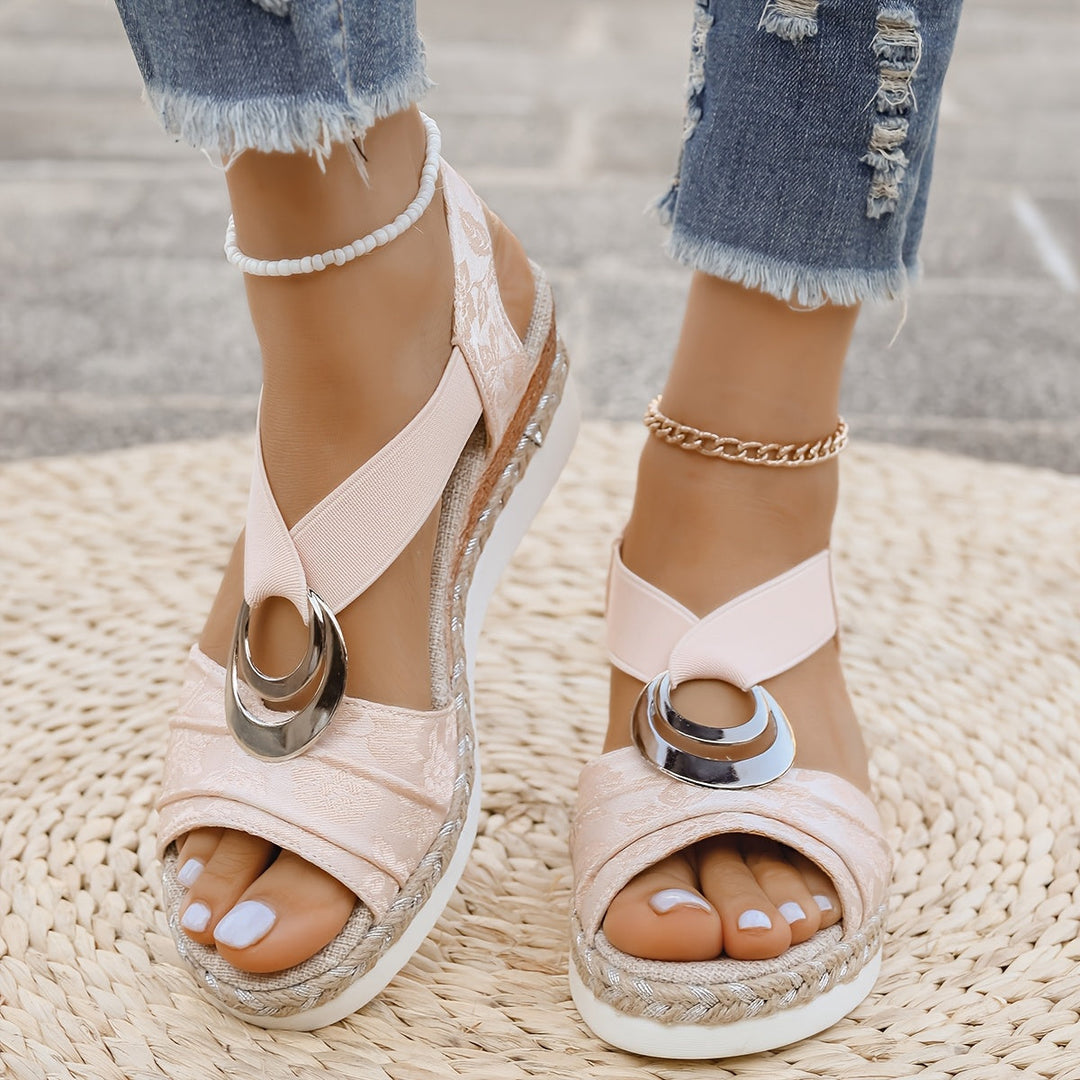 Inés | Sandalias con plataforma de cuerda trenzada