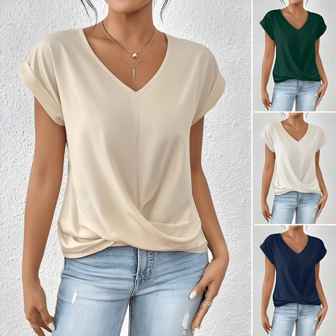 Nerea | Blusa elegante con nudo frontal