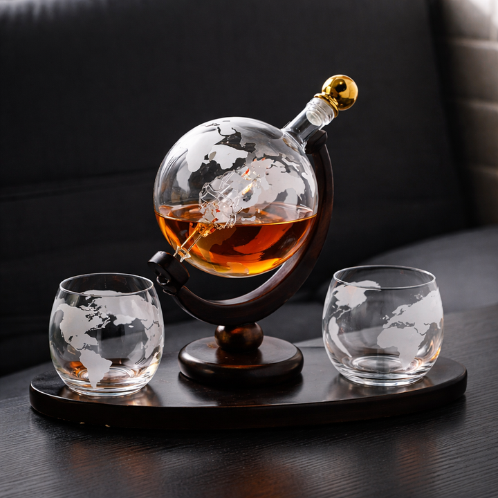 Giovanni | Decantador de whisky diseño mapamundi