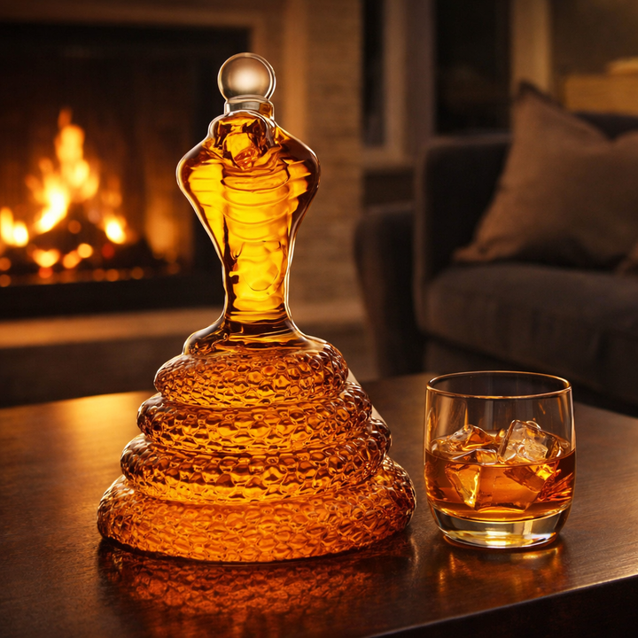 Aurelio | Botella de whisky diseño cobra