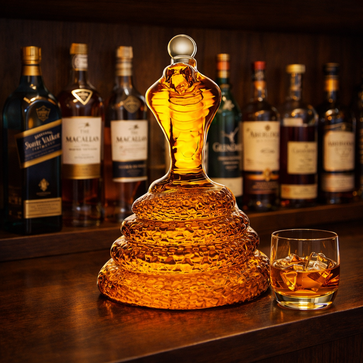 Aurelio | Botella de whisky diseño cobra