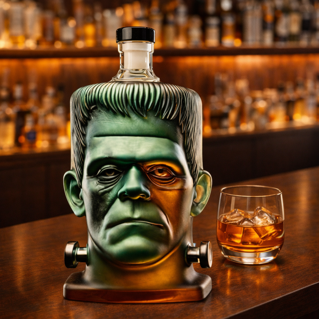 Amado | Botella de whisky diseño frankenstein