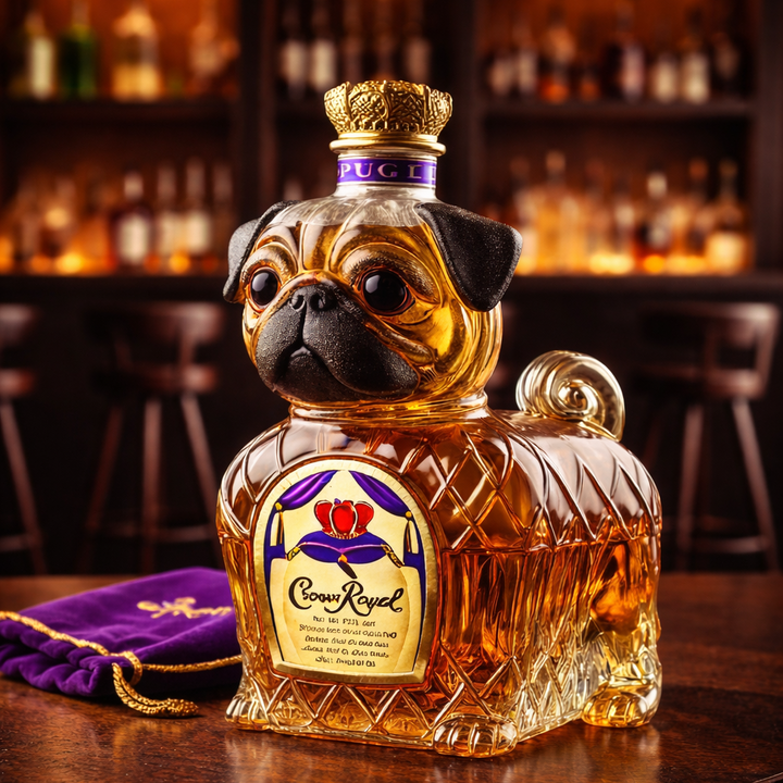 Jhoana | Botella de whisky diseño bulldog francés