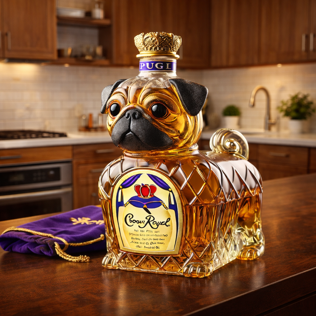Jhoana | Botella de whisky diseño bulldog francés