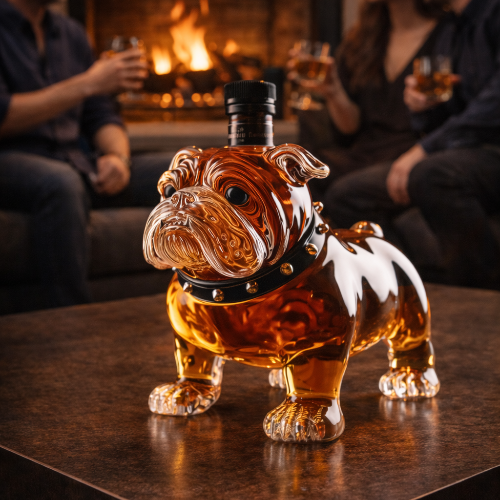 Manuel | Botella de whisky diseño bulldog