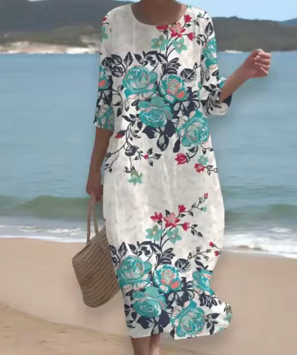 Yanella | Vestido floral manga corta
