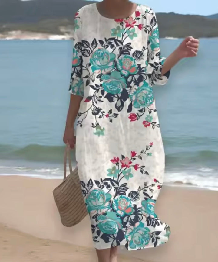 Yanella | Vestido floral manga corta