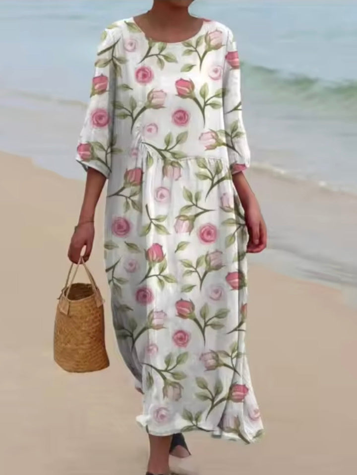 Yanella | Vestido floral manga corta