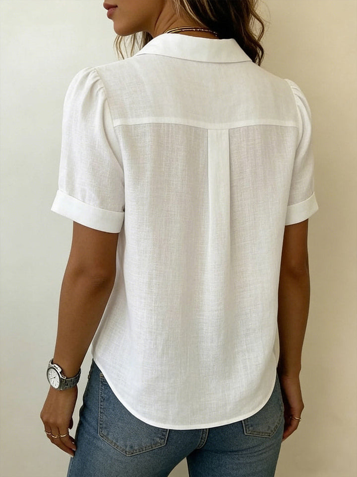 Yaneth | Blusa manga corta con pliegues