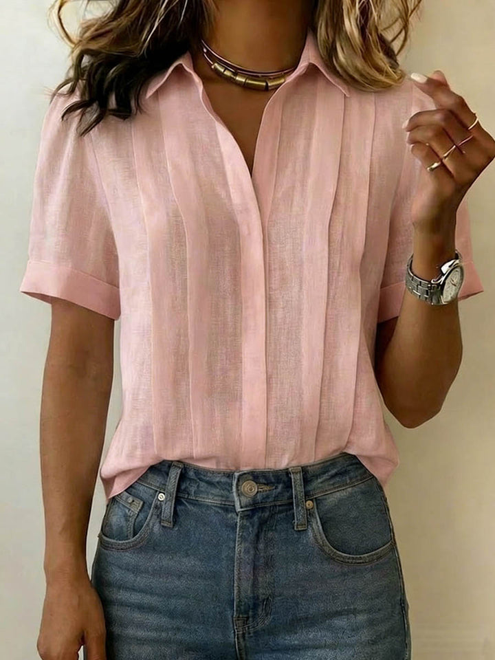 Yaneth | Blusa manga corta con pliegues