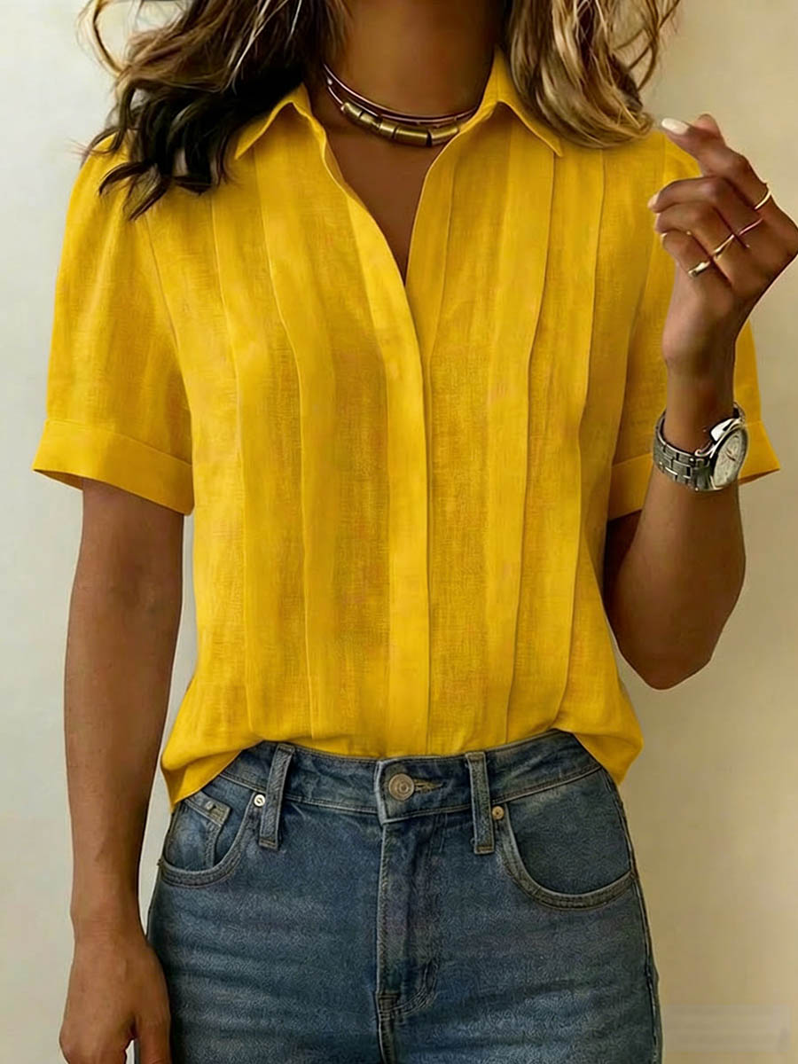 Yaneth | Blusa manga corta con pliegues
