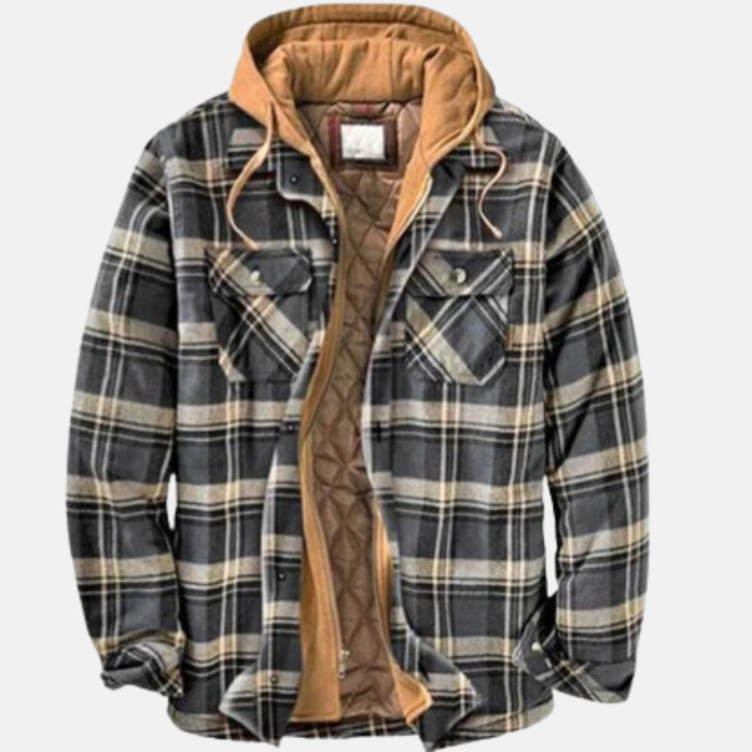 Heraldo | Chaqueta cuadrillé con capucha
