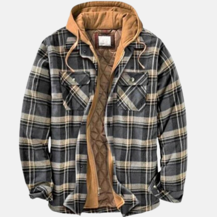 Heraldo | Chaqueta cuadrillé con capucha