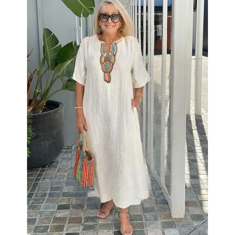 Ana Cristina | Vestido largo holgado bohemio