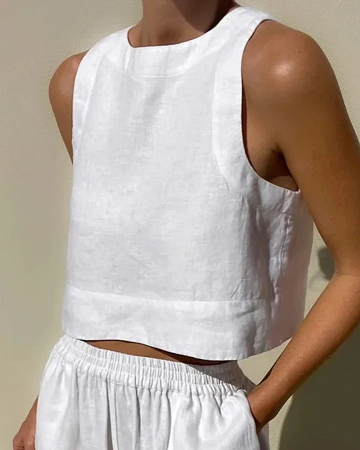 Natacha | Conjunto sin mangas de pantalón capri