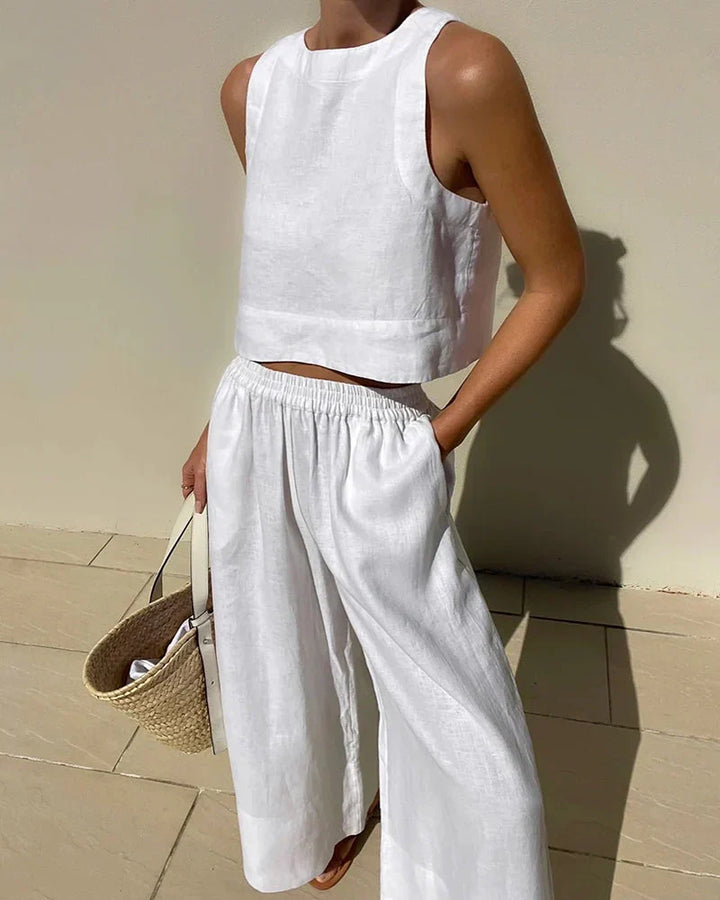 Natacha | Conjunto sin mangas de pantalón capri