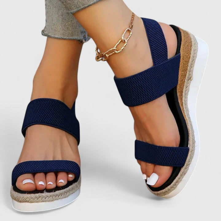 Evelyn | Sandalias con plataforma de yute