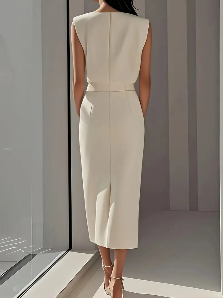 Liliana | Vestido midi con abertura lateral