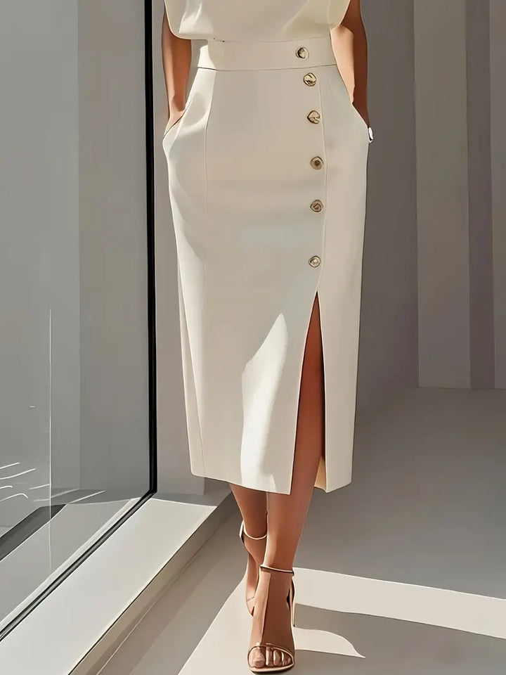 Liliana | Vestido midi con abertura lateral