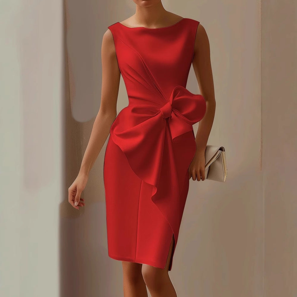 María José | Vestido sin mangas con moño en la cintura