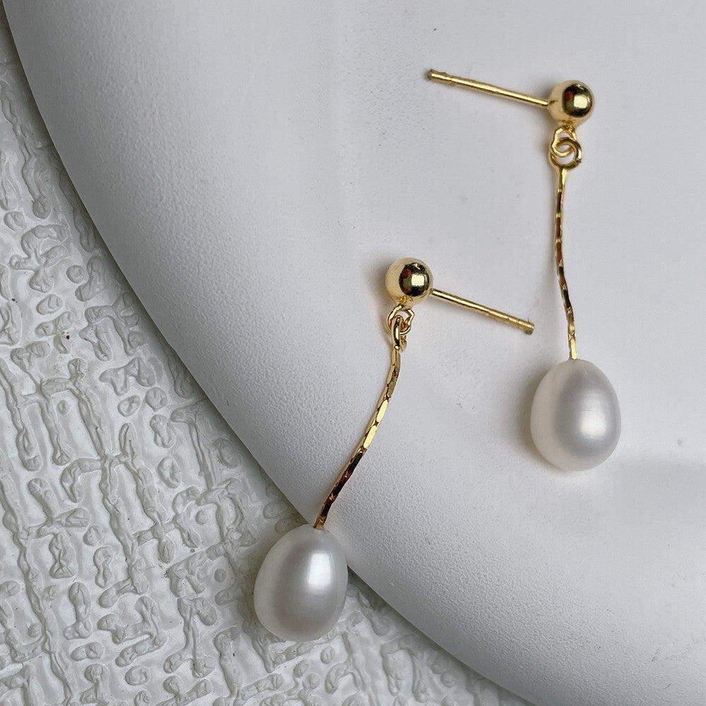 Sara | Aros colgantes de perla
