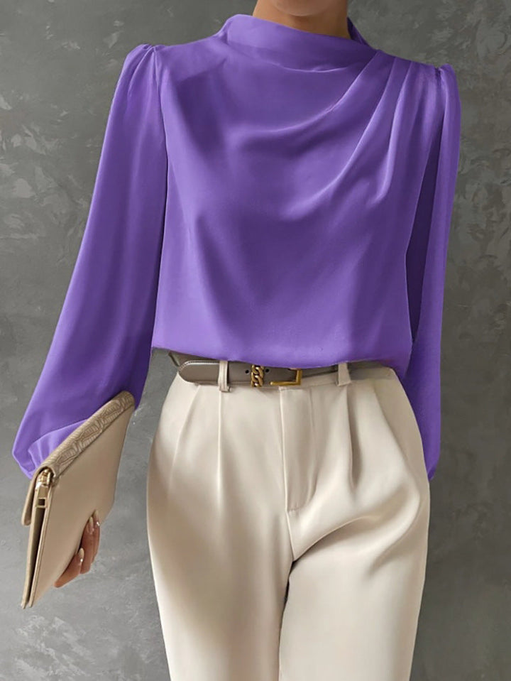 Anita | Blusa drapeada de manga larga