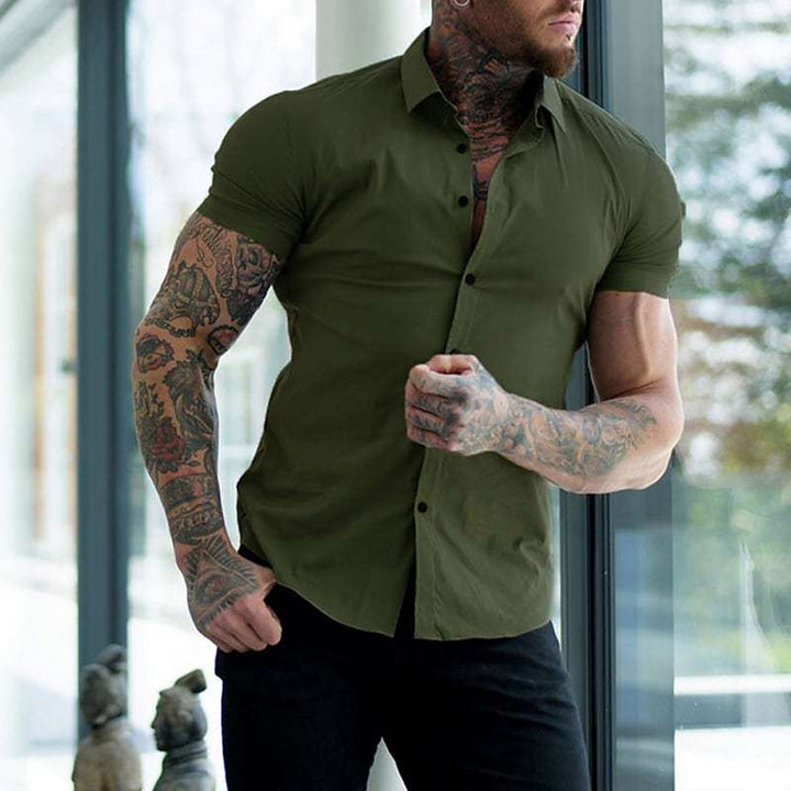 Maximiliano | Camisa slim fit manga corta