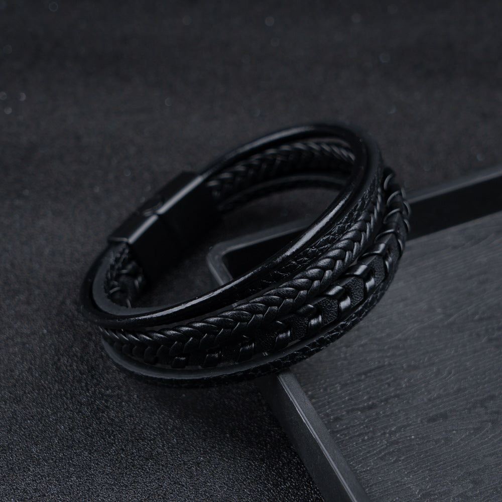 Ragnar | Pulsera Vikinga de Cuero Trenzado