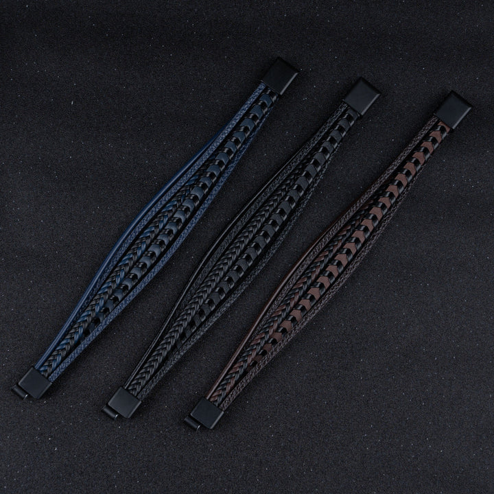 Carlos Eduardo | Pulsera trenzada multicapa para hombre