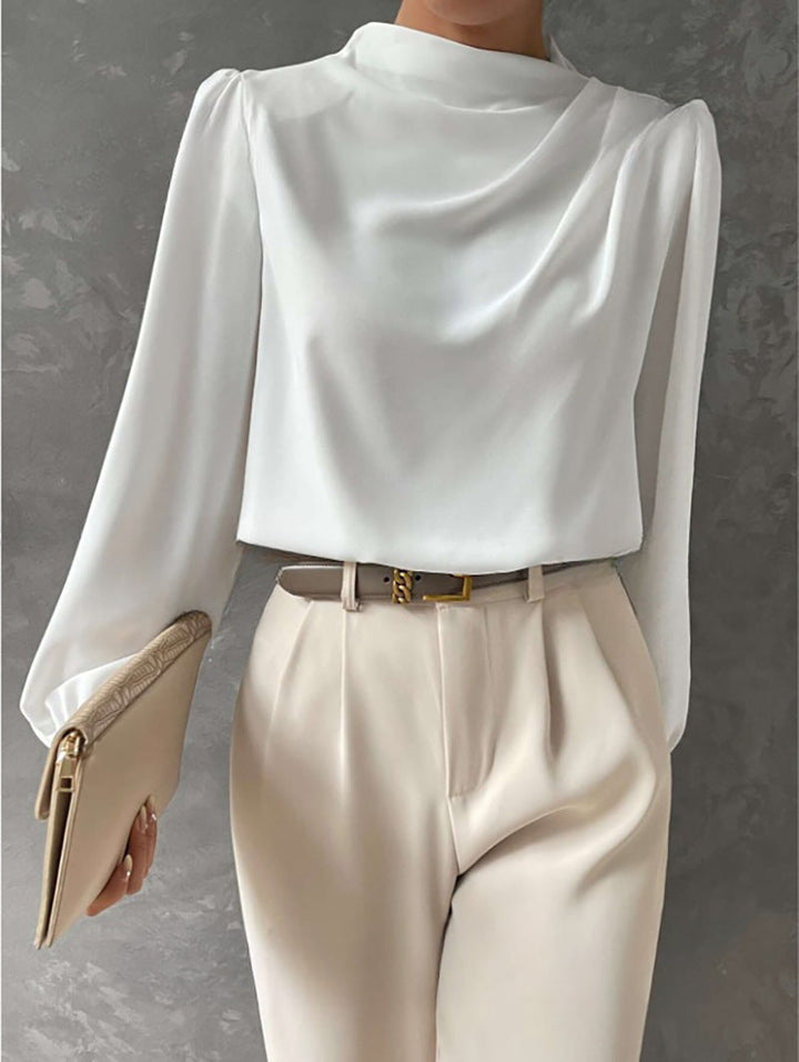 Anita | Blusa drapeada de manga larga