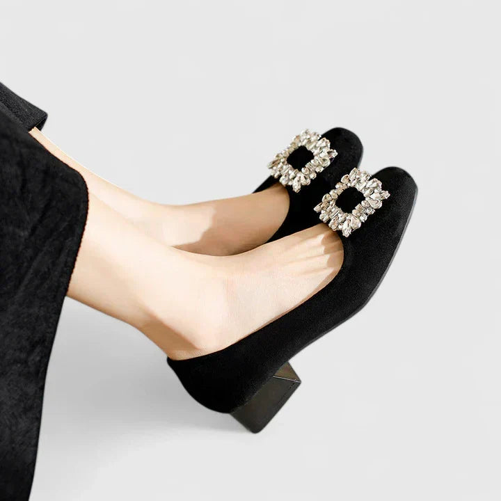 Mishel | Zapatos bajos con hebilla brillante